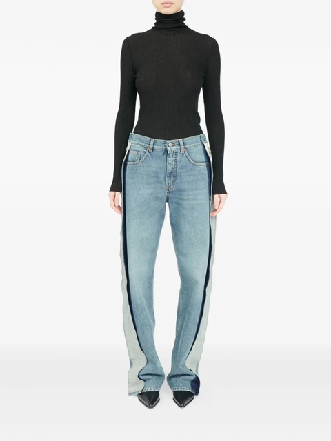 MM6 Maison Margiela panelled five-pocket jeans - Blue - zdjęcie produktu nr 2