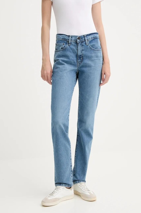 Levi's jeansy 724 HIGH RISE STRAIGHT damskie kolor niebieski 18883 - zdjęcie produktu nr 1