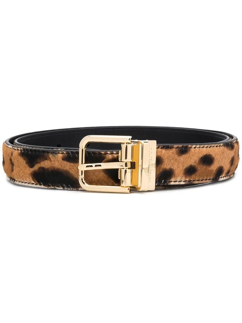 Dolce & Gabbana adjustable leopard print belt - Brown - zdjęcie produktu nr 1