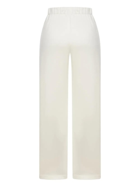 Max Mara elastic-waistband silk-cotton trousers - White - zdjęcie produktu nr 2