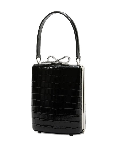 Self-Portrait bow-detailing clutch bag - Black - zdjęcie produktu nr 1