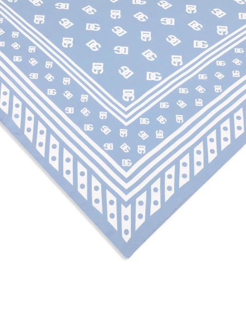 Dolce & Gabbana DNA logo-print silk scarf - Blue - zdjęcie produktu nr 2