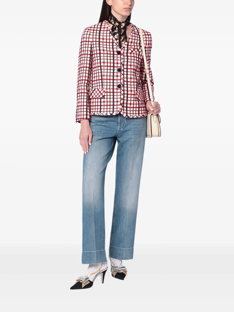 Valentino Garavani checked-pattern jacket - White - zdjęcie produktu nr 2