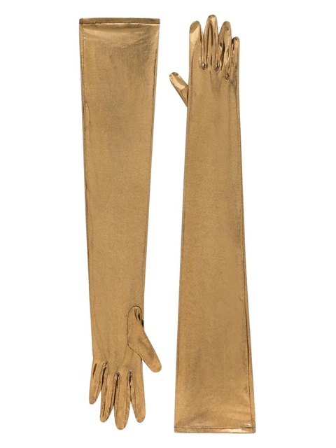 Dolce & Gabbana foiled long gloves - Gold - zdjęcie produktu nr 2