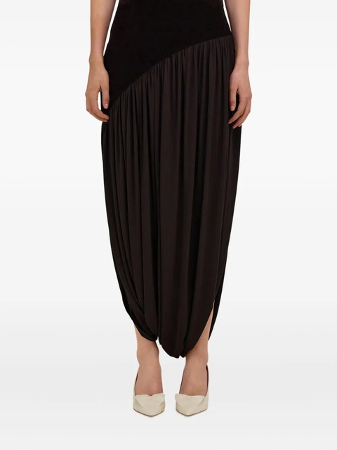 Ferragamo stretch draped skirt - Brown - zdjęcie produktu nr 2