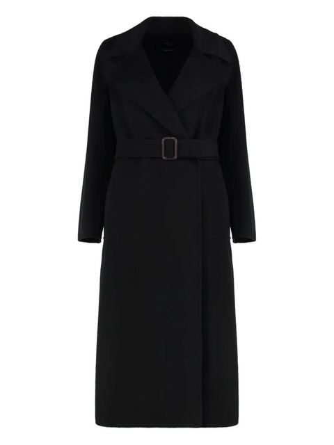 Weekend Max Mara Manu belted wool coat - Black - zdjęcie produktu nr 1