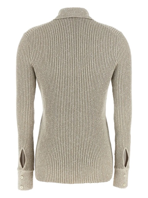 Magda Butrym Marled ribbed-knit cardigan - Grey - zdjęcie produktu nr 1