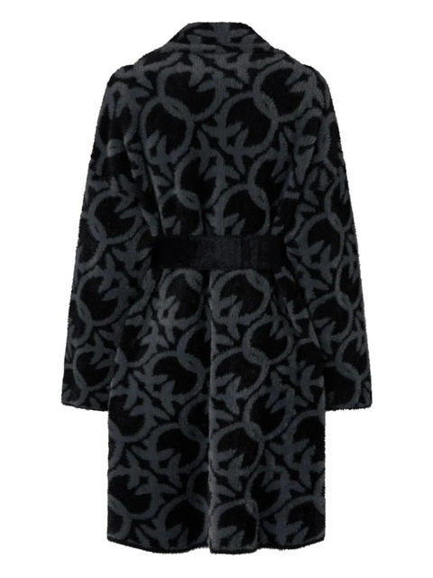 PINKO pattern belted coat - Black - zdjęcie produktu nr 1
