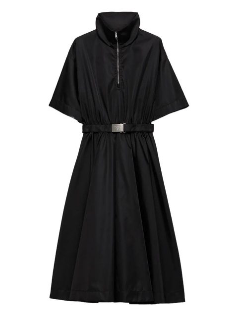 Prada Re-Nylon belted midi dress - Black - zdjęcie produktu nr 1