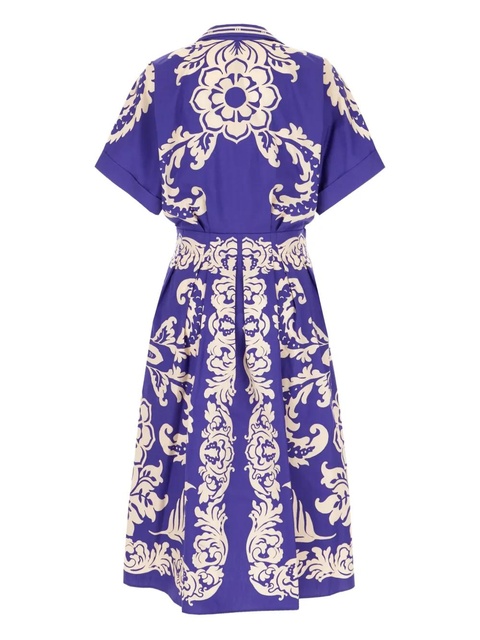 ETRO floral-print pleated midi dress - Blue - zdjęcie produktu nr 2