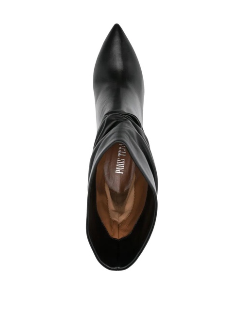 Paris Texas 100mm ruched leather boots - Black - zdjęcie produktu nr 2