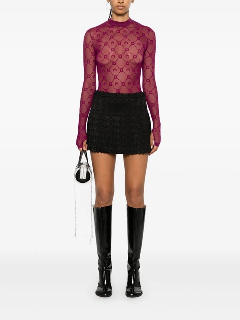 Marine Serre Moonogram mesh top - Pink - zdjęcie produktu nr 2