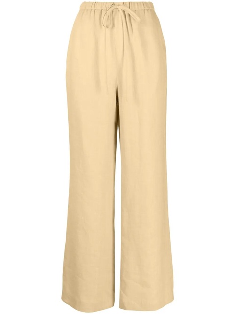 Nanushka drawstring -waist linen trousers - Yellow - zdjęcie produktu nr 1