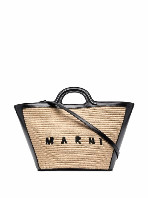 Marni Tropicalia logo-embroidered tote bag - Neutrals - zdjęcie produktu nr 1