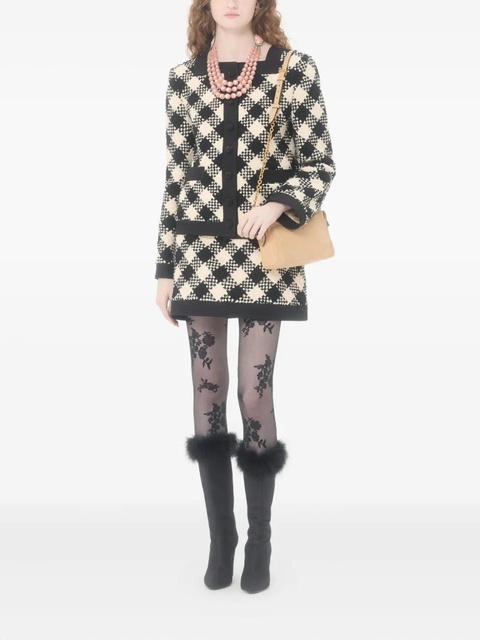 Valentino Garavani Damier tweed mini skirt - Black - zdjęcie produktu nr 1