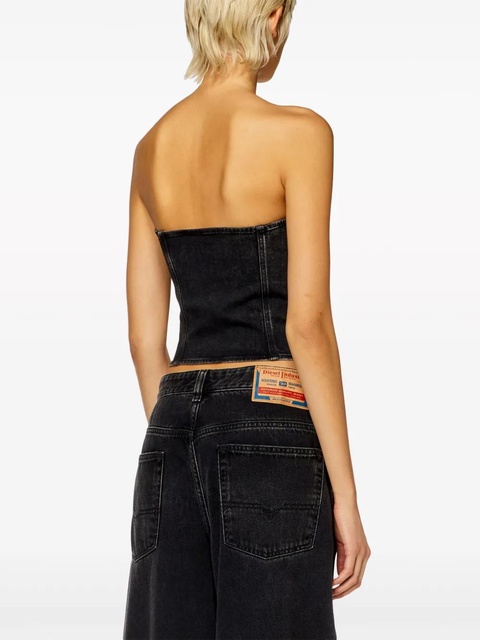 Diesel De-Ville-D denim strapless top - Black - zdjęcie produktu nr 2