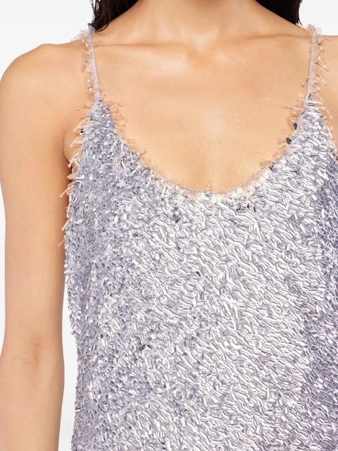 Rabanne sequin-embellished slip midi dress - Silver - zdjęcie produktu nr 2