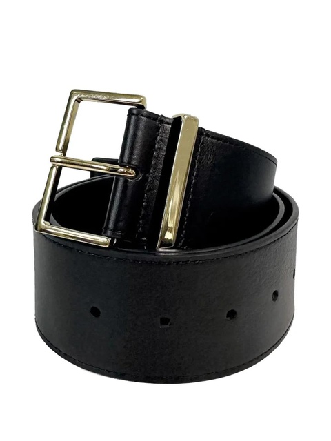The Frankie Shop Evro square-buckle leather belt - Black - zdjęcie produktu nr 1