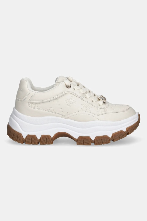 Guess sneakersy BERRETT2 damskie kolor beżowy FLFBRT PEL12 - zdjęcie produktu nr 1