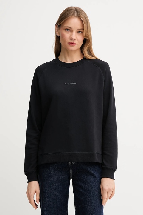 Marc O'Polo bluza bawełniana damska kolor czarny gładka 5000006286 - zdjęcie produktu nr 1