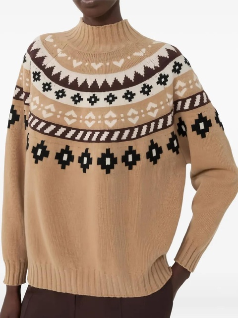 Weekend Max Mara HARDY patterned roll-neck sweater - Neutrals - zdjęcie produktu nr 1