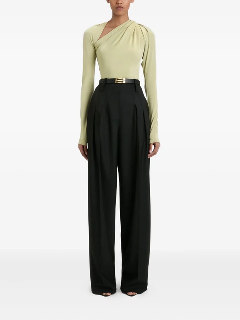Victoria Beckham draped-neck top - Green - zdjęcie produktu nr 1