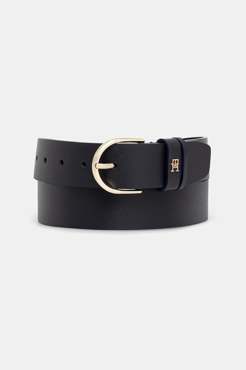 Tommy Hilfiger pasek skórzany damski kolor granatowy AW0AW17757 - zdjęcie produktu nr 1