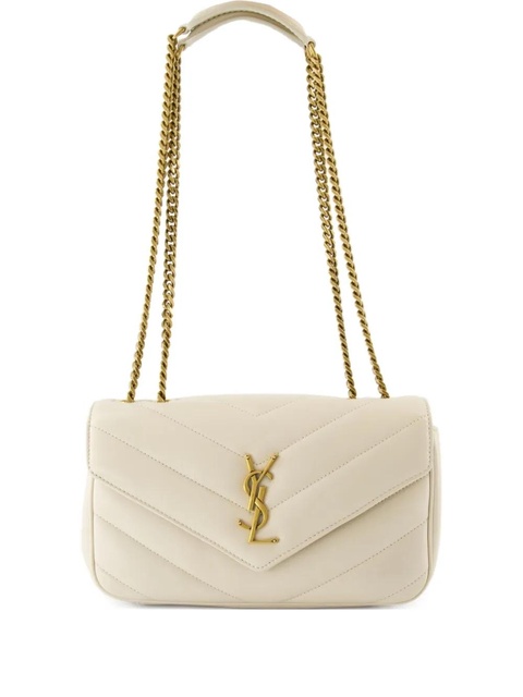 Saint Laurent small Loulou chevron chain shoulder bag - Neutrals - zdjęcie produktu nr 1