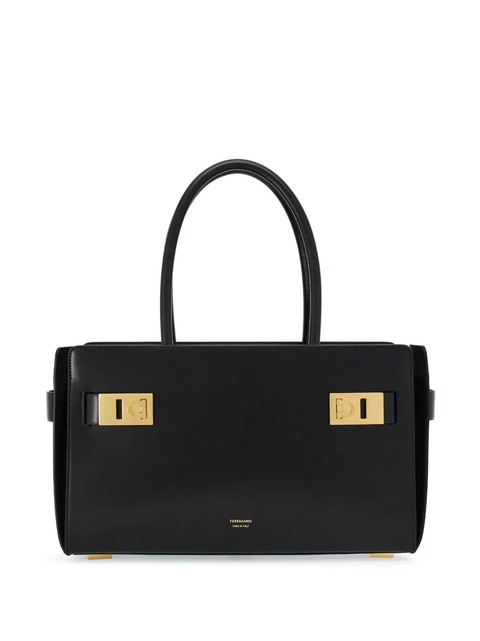 Ferragamo medium Gancini leather tote - Brown - zdjęcie produktu nr 1