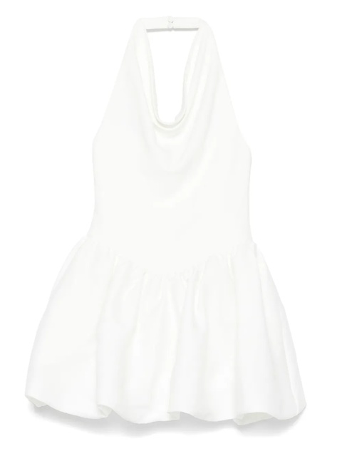 Self-Portrait halterneck gathered mini dress - White - zdjęcie produktu nr 1