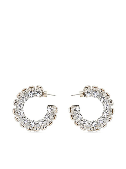 AREA small crystal hoop earrings - Silver - zdjęcie produktu nr 1