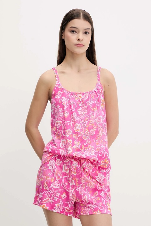 Lauren Ralph Lauren piżama damska kolor różowy ILN12428 - zdjęcie produktu nr 1