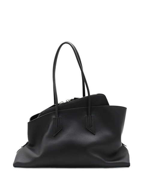 The Attico medium La Passeggiata leather shoulder bag - Black - zdjęcie produktu nr 1