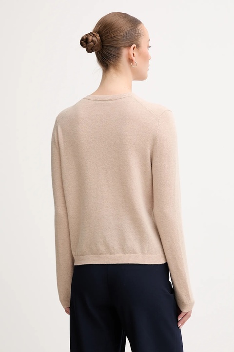 United Colors of Benetton sweter wełniany damski kolor beżowy lekki 1002D501U - zdjęcie produktu nr 2