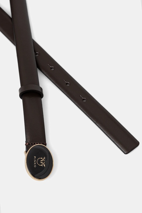 Pinko pasek skórzany damski kolor brązowy 105466 A2QL - zdjęcie produktu nr 2