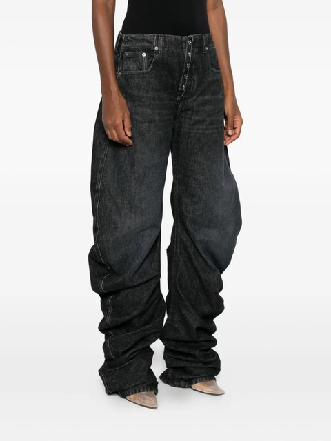 Jean Paul Gaultier gathered jeans - Black - zdjęcie produktu nr 2