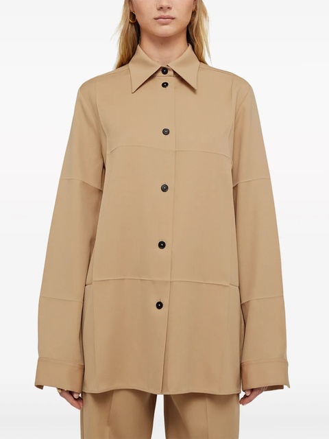 Jil Sander wool gabardine shirt - Neutrals - zdjęcie produktu nr 2