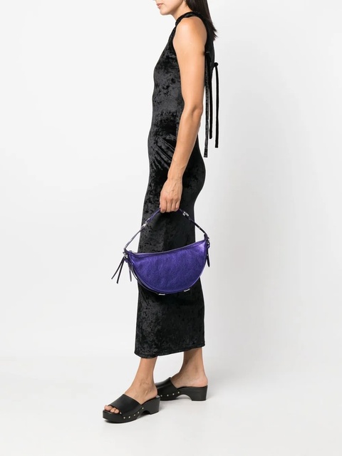 BY FAR pebble-texture leather shoulder bag - Purple - zdjęcie produktu nr 2
