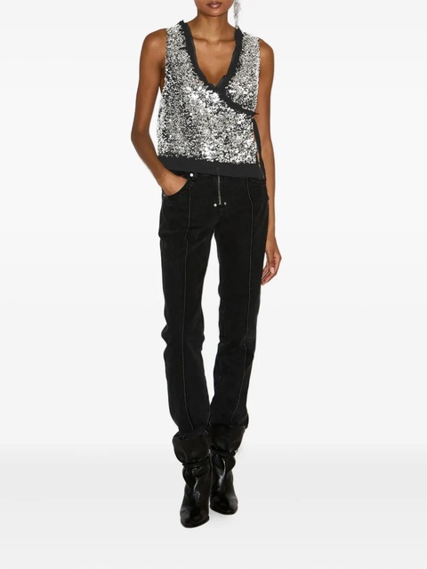 ISABEL MARANT Tahina sequined vest - Black - zdjęcie produktu nr 1