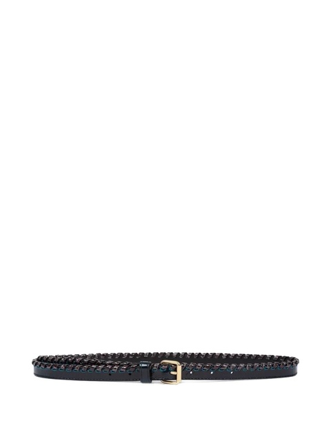 DRIES VAN NOTEN braided-embellishment leather belt - Black - zdjęcie produktu nr 1