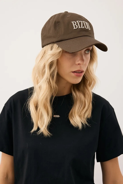 Bizuu czapka z daszkiem bawełniana ZANE kolor brązowy ZANE BRĄZOWY - zdjęcie produktu nr 1