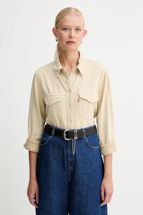 Levi's koszula damska kolor beżowy 16786 - zdjęcie produktu nr 1
