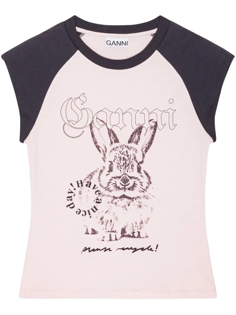 GANNI printed T-shirt - Pink - zdjęcie produktu nr 1