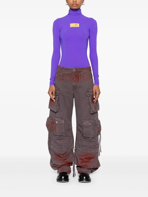 MM6 Maison Margiela numbers-patch bodysuit - Purple - zdjęcie produktu nr 2