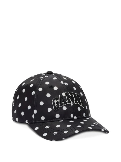 GANNI polka-dot baseball cap - Black - zdjęcie produktu nr 2