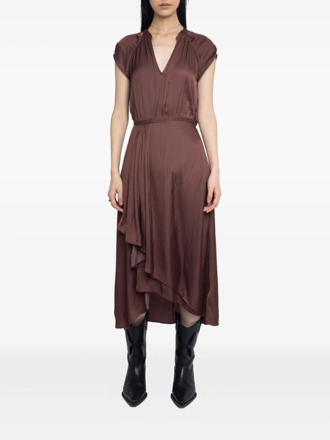 Zadig&Voltaire Randall V-neck midi dress - Brown - zdjęcie produktu nr 1