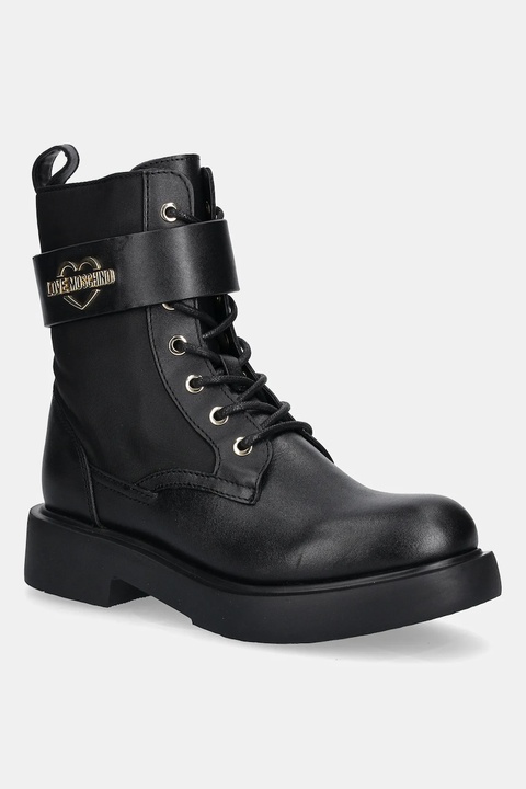 Love Moschino botki damskie kolor czarny na płaskim obcasie JA24024G1NIN100A - zdjęcie produktu nr 1
