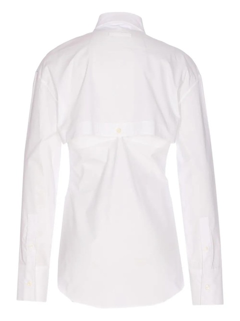 Jean Paul Gaultier Jaretekkes button-front logo-plaque shirt - White - zdjęcie produktu nr 1