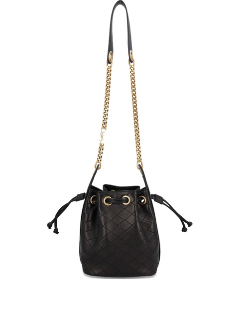 Saint Laurent Cassandre quilted bucket bag - Black - zdjęcie produktu nr 1
