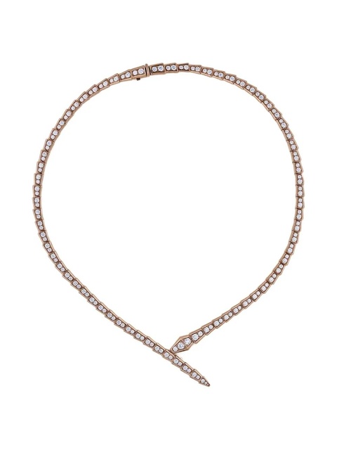 Bvlgari 18K rose gold large Serpenti Viper diamond necklace - Pink - zdjęcie produktu nr 1